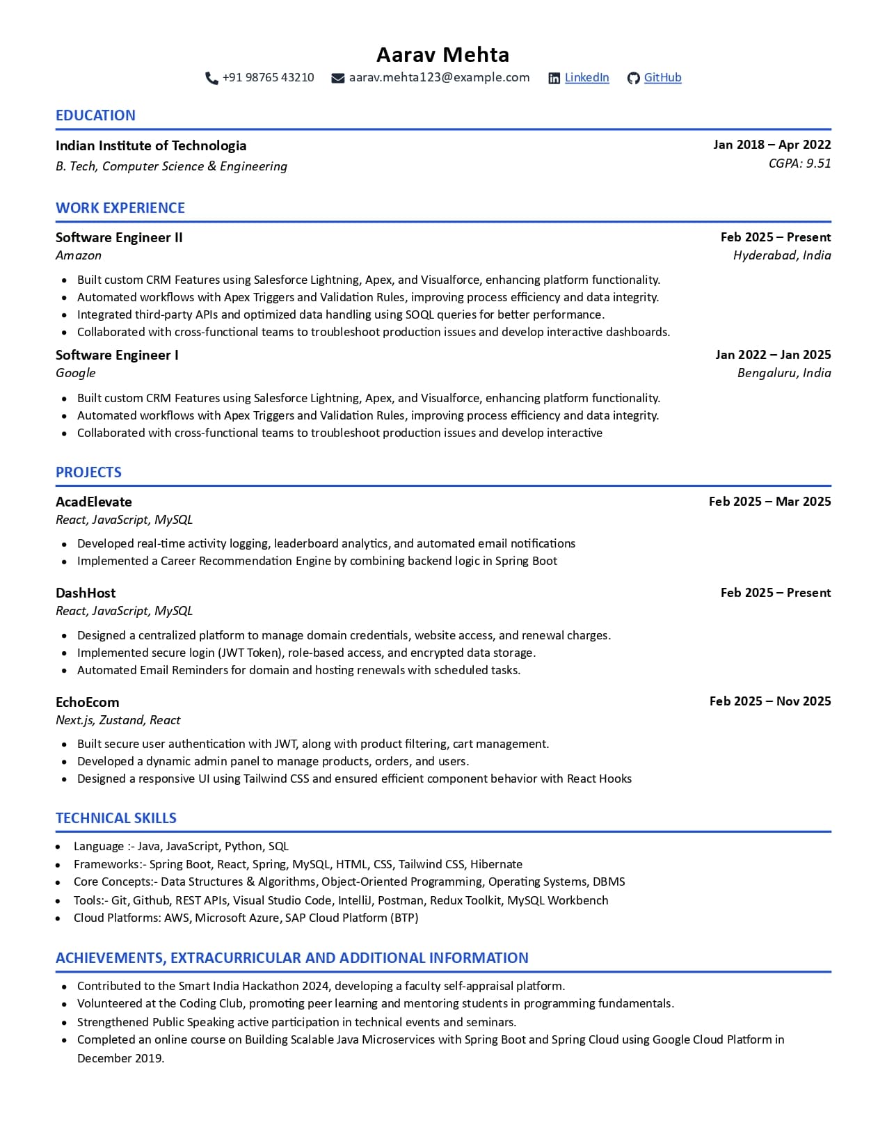 Resume Template Preview