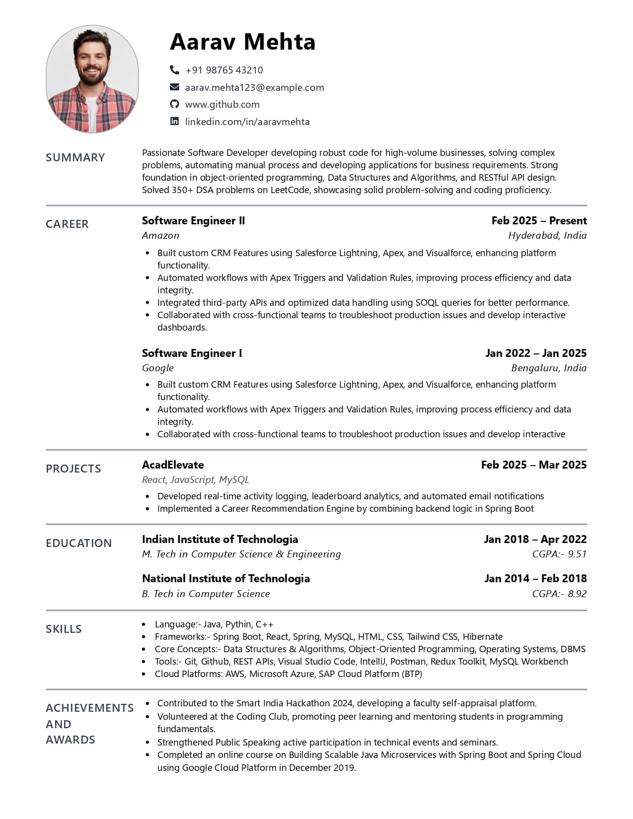 Resume Template Preview