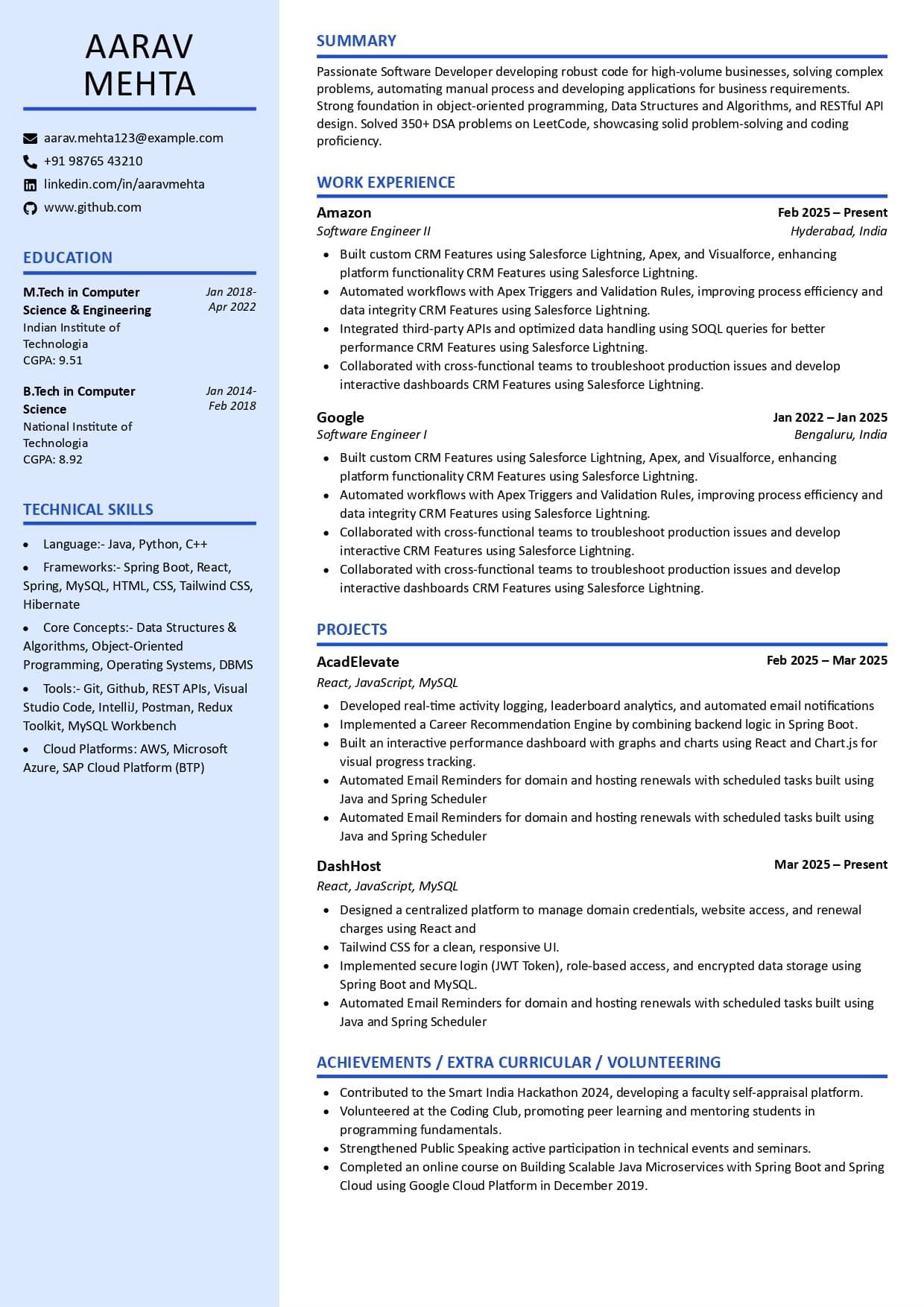 Resume Template Preview